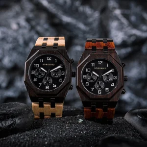 Classic Handmade Wooden Watch 22mm Waterproof Luxury Custom Antique Business Style Manufacturer