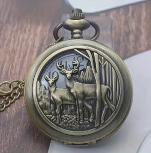 Classic Hollow Eagle Quartz Large Pocket Watch