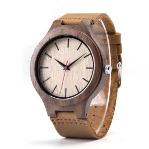 Classic Men Wood Quartz Wristwatch Eco Friendly for Gifts