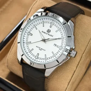 Classic Men’s Business Watch Waterproof Quartz Watch Luxurious Leather Strap Wristwatch Customized Logo