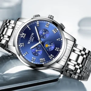 Classic Men’s Watch with Night Light Waterproof Double Calendar Simple Elegant Quartz