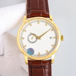 Classic Minimalist Luxury Stainless Steel Case Genuine Leather Strap Women’s Business Watch High End Watch