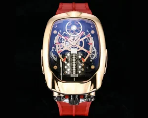 Classic Red 3D Sapphire Crystal Waterproof Men’s Automatic Mechanical Shockproof Watch