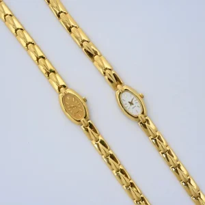 Classic Retro Gold Plated Women’s Watch with Stainless Steel Strap Japanese Movement Exquisite Craftsmanship Light Luxury Watch
