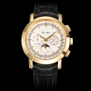 Classic Retro Style Fashionable Watch Genuine Leather Strap Luxurious Wristwatch for Men Business Formal Dress Watch