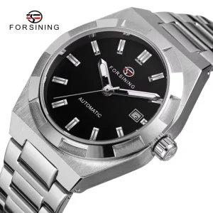 Classic Simple Men’s Mechanical Watch Fashion Sports Men’s Bracelet Stainless Steel Waterproof Clock Date Tourbillon