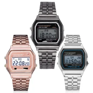 Classic Square Cased Digital Watch Timeless Design