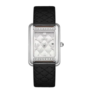 Classic Square Unisex Watch Diamond Accent Leather Strap Simple & Versatile Colors