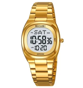 Classic Stainless Steel MENS Square LED Outdoor Watch SKMEI New Model Simple Digital Watch