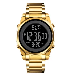 Classic Stainless Steel Outdoor Sports Wrist Watch for Men Digital