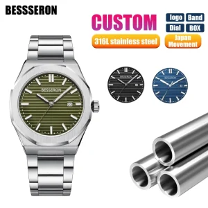 Classic Ultra Thin Men Stainless Steel Transparent Luminous Customized Case Fashion Men Automatic Mechanical Watch