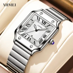 Classic Watch Quartz Movement Wristwatch Price Watches Luxury Design Brand Quality Gift Box Pack Square Watch