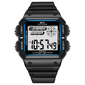 Classic Waterproof Alarm Watch LED Sport Digital Watches for Men