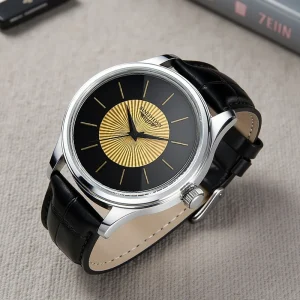 Classic Waterproof Quartz Analog Mens Retro Luxury Business Watch Customizable Logo