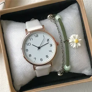 Classic Women’s Quartz Watch Antique Alloy Dial Leather Band Glass Window Business Sport Style Pointer Limited Edition Fashion