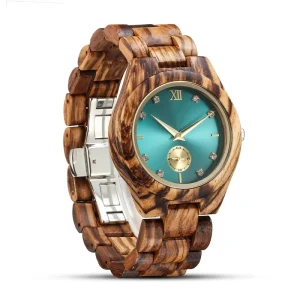 Classic Wood Women’s Quartz Analog Dial Water Resistant Fashion Wrist Watch for Wife Girlfriend