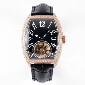 Classic and Fashionable Men’s Openwork Tourbillon Full Diamond Case Sapphire Crystal Men’s Automatic Mechanical Watch