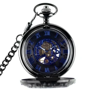 Classical Mechanical Pocket Watch Large Vintage Embossed Hollow Old Pocket Watch for Men
