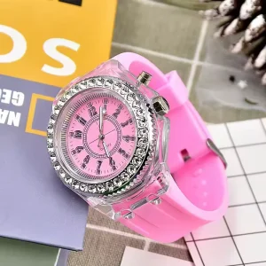 Colorful Quartz Kids Watch 20mm Silicone Lightweight Plastic Construction Simple Dial Design Everyday Wear Youth