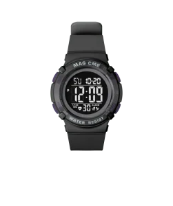 Cool Black Luxury LED Digital Wristwatch LCD Display Water-Resistant Stop Watch Alarm Classic Features-Sports Digital Watches