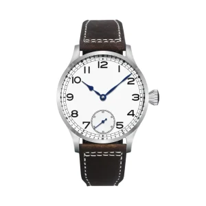 Corgeut 42mm Sapphire Crystal Manual Mechanical Watch for Men 22mm Leather Band