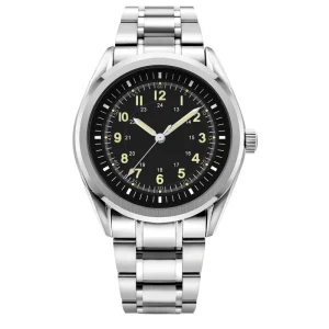 Corgeut Luxury Automatic Movement Men’s Watch 40mm Stainless Steel Sapphire Glass Diver Feature 22mm Band Width No Logo