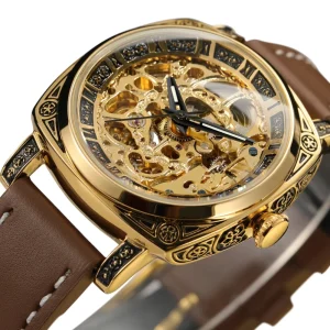 Couple Fashion Lady Watch Custom Logo Water Resistant Simple Skeleton Automatic Mechanical Vintage Women Wrist Watches