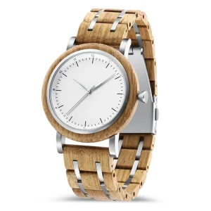 Couple Wood Watch White Oak Wristwatch Couple’s Gift Wood Anniversary Gift