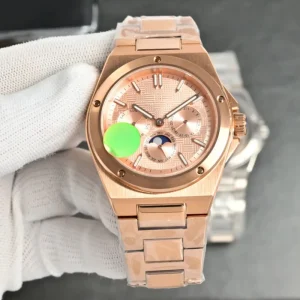Couple’s Watch Stainless Steel Case Luminous Hands Mechanical Watch Men’s Automatic Winding