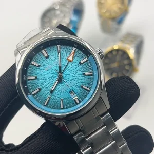 Cracks Design Stainless Steel Men’s Automatic Watch Custom Logo OEM Business Luxury Watch Band 20mm Width