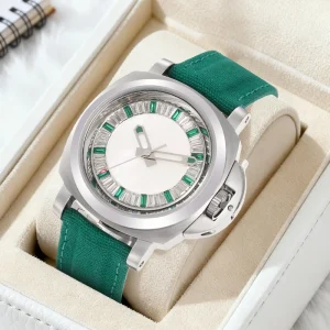 Crafted Distinction Luxury Custom Gens Dial 5 ATM Automatic Mechanical Retro Green High Quality Stainless Steel Ultra thin Watch