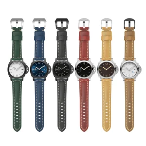 Crazy Horse Genuine Leather Watch Bands Rough Style Watch Straps for Panera 22 24 26mm Men’s Bracelet in Stock