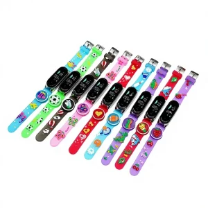 Creative LED Watch Cartoon Flashing Light Digital Electronic Watch Student Kids Boys Girls