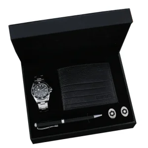 Creative Mens Wallet Belt Watch Suite Matching Accessories Business Gift Set for Corporate