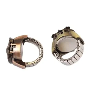 Creative Mini Dial Zinc Alloy Antique Bronze Plated Personalized Fashion Engagement Wedding Skull Finger Ring for Boys Girls