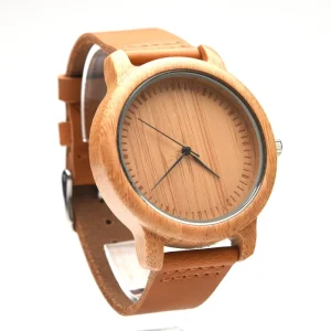 Creative OEM Acceptable Wood Hand Watch Man Fashion Bamboo Watch Custom logo Clocks Watches