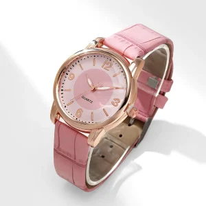 Creative Quartz Women’s Watch Two Color Dial Belt Watch Women’s Quartz Watch