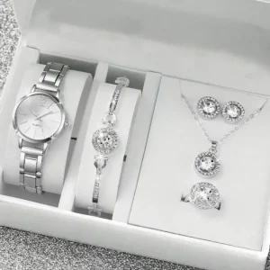 Cross Border Authentic Romantic Valentine’s Day Girls’ Jewelry Set Ladies Quartz Watch Set for Women