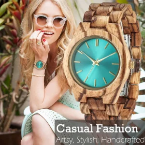 Cross-Border Wooden Watch Casual Couple Fashion Miyota Unisex Quartz Watch 3BAR Water Resistant Light