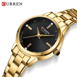 Curren 9094 Women’s Fashion Watches Stainless Steel Waterproof Lady Luxury Classic Quartz Watch Diamonds Leisure Elegant Clock