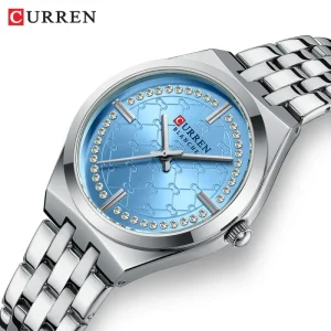 Curren 9096 Watch for Women Quartz Movement 30M Waterproof Stainless Steel Strap