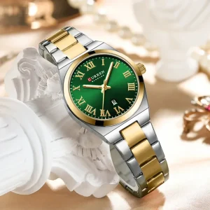 Curren Luxury Women’s Quartz Watch Waterproof Watch for Women Elegant Ladies Wristwatch Date Fashion Montre Random Clock 9095