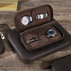 Custom 2 4 6 8 Sided Leather Watch Case with Shockproof Travel Packaging Men’s Watch Accessory