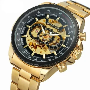 Custom 43mm Stainless Steel Automatic Mechanical Business Sport Fashion Casual Glass Watch Pointer Antique