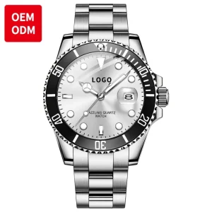 Custom 5885 Green Luxury Fashion Men’s Quartz Sport Watch Stainless Steel Case Alloy Material