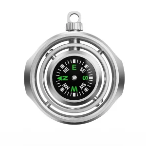 Custom Boys Girls Unisex Outdoor Waterproof Compass Office Fingertip Palm Stress Relief Pocket Watch Rotating Gyro Metal Fidget