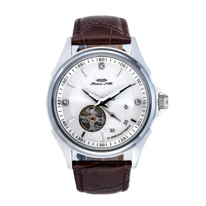 Custom Brand Logo Factory Stainless Steel Case Watch Black Brown Mechanical Automatic Men’s Luxury Wristwatch