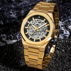 Custom Brand Stainless Steel Luxury Wrist Automatic Movement Mechanical Watch for Men
