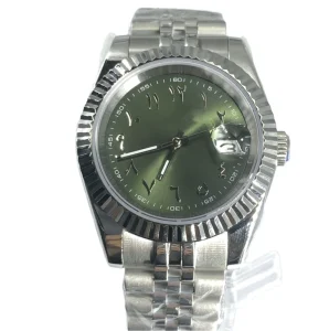 Custom Dial Arabic Number Diamond Scale Date Function Calendar Automatic Watch for Men Mechanical Watch