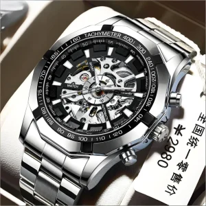 Custom Exquisite Luxury Business Fashion Trend Automatic Watch Hollow Casual Men’s Watch